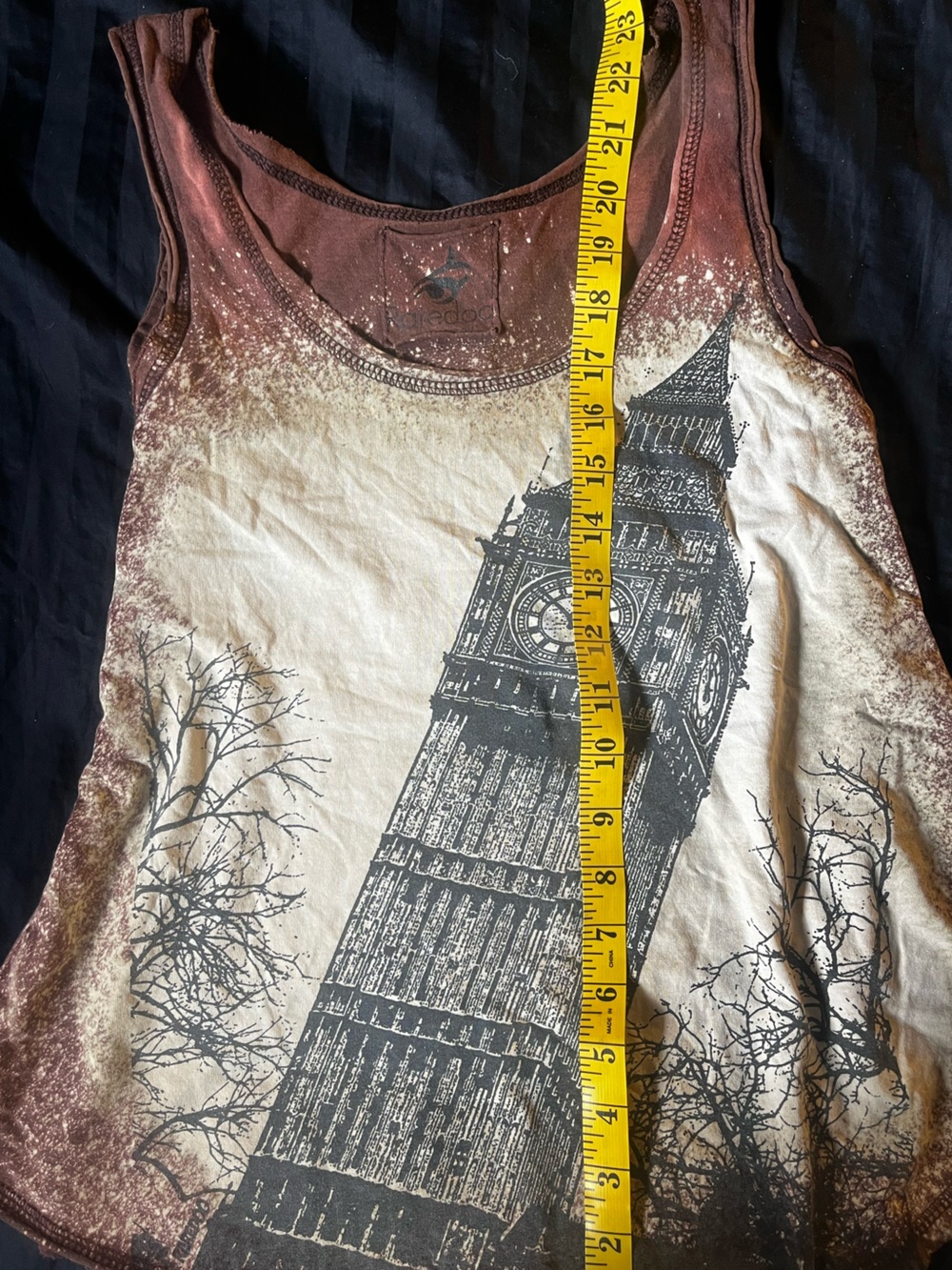 Raredoo vintage cotton Big Ben graphic tank top